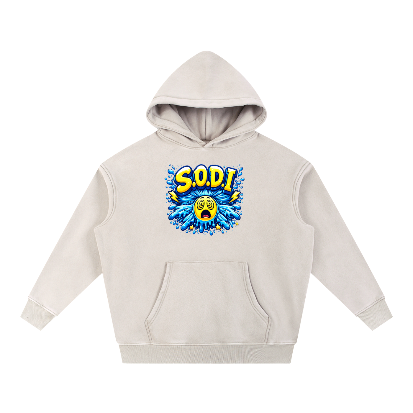 Snow Wash Fleece Oversize Hoodie