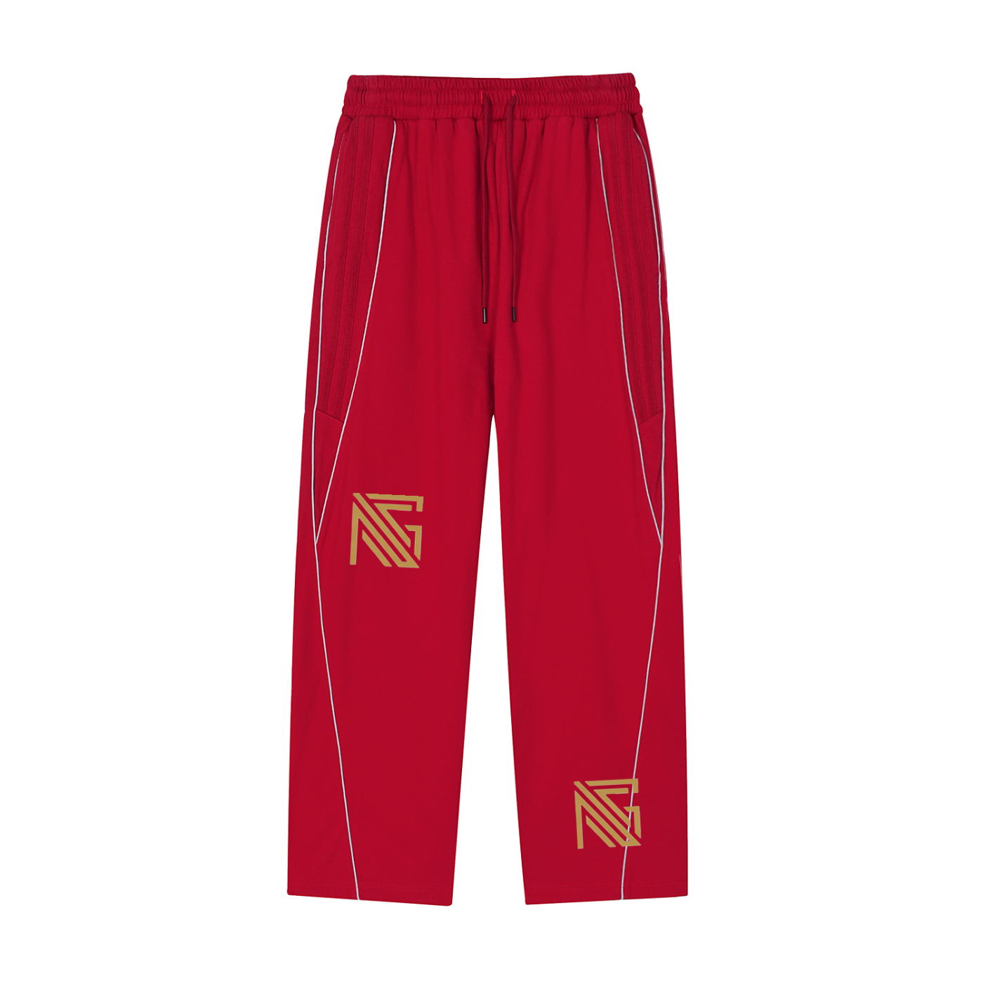 Reflection Striped Straight-Leg Sweatpants