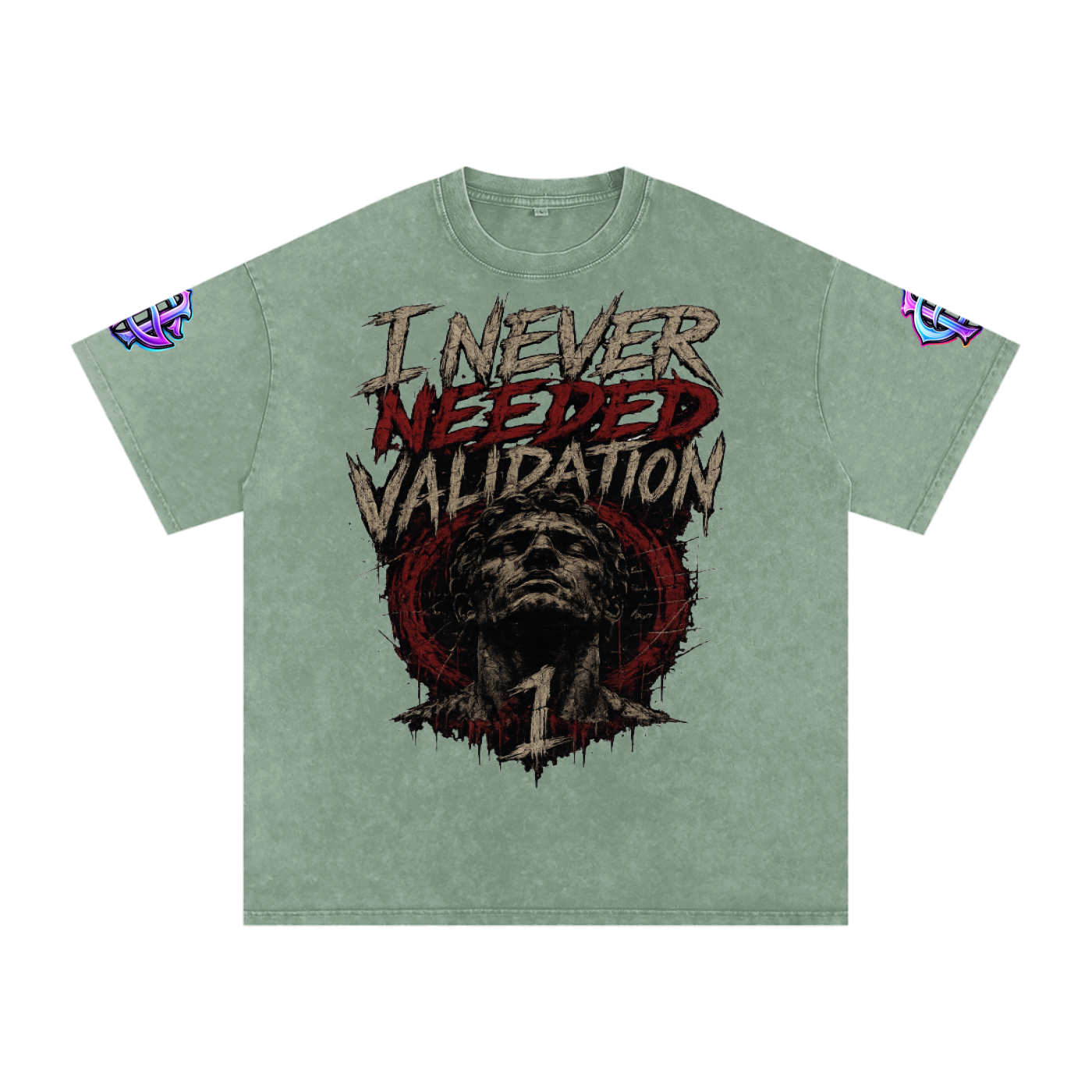 Snow Washed Oversized Cotton T-Shirt