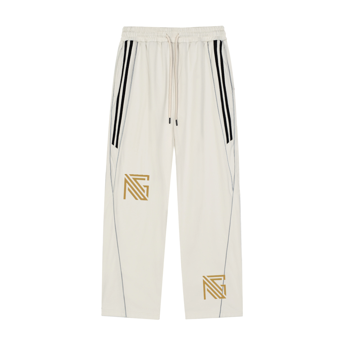 Reflection Striped Straight-Leg Sweatpants