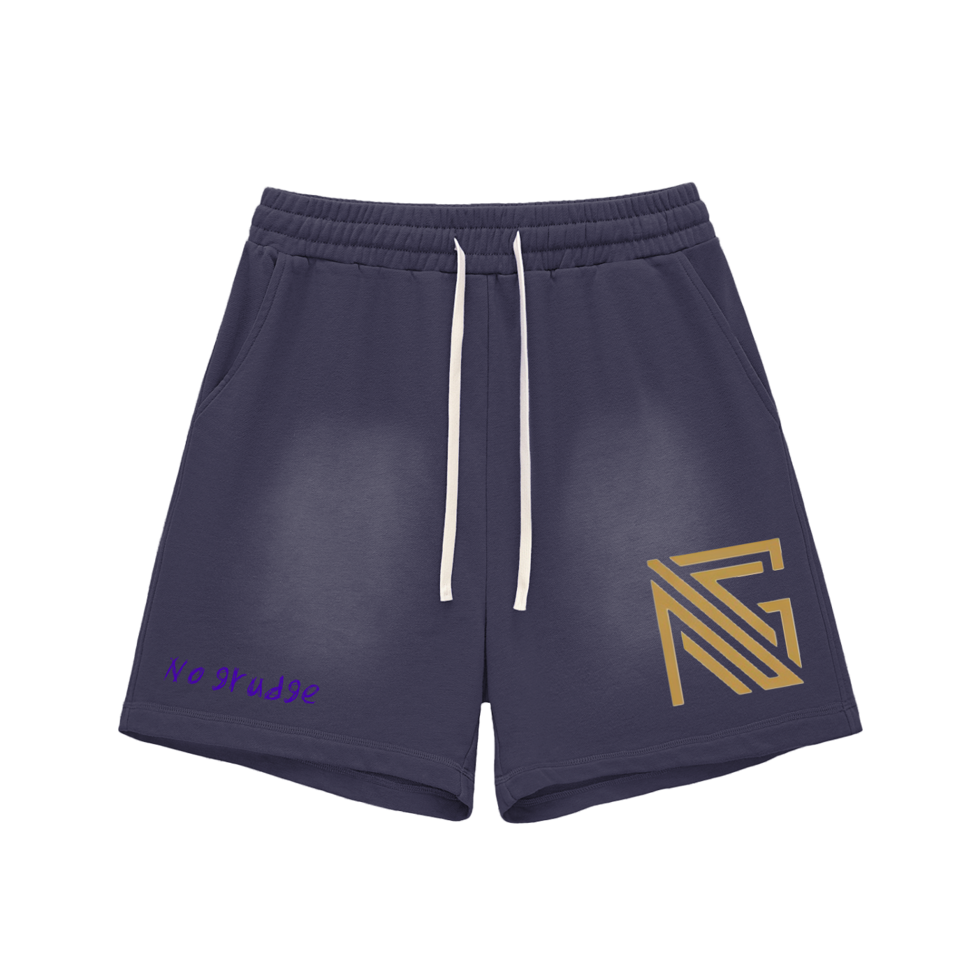 Sun Fade Raw Edge Cotton Shorts