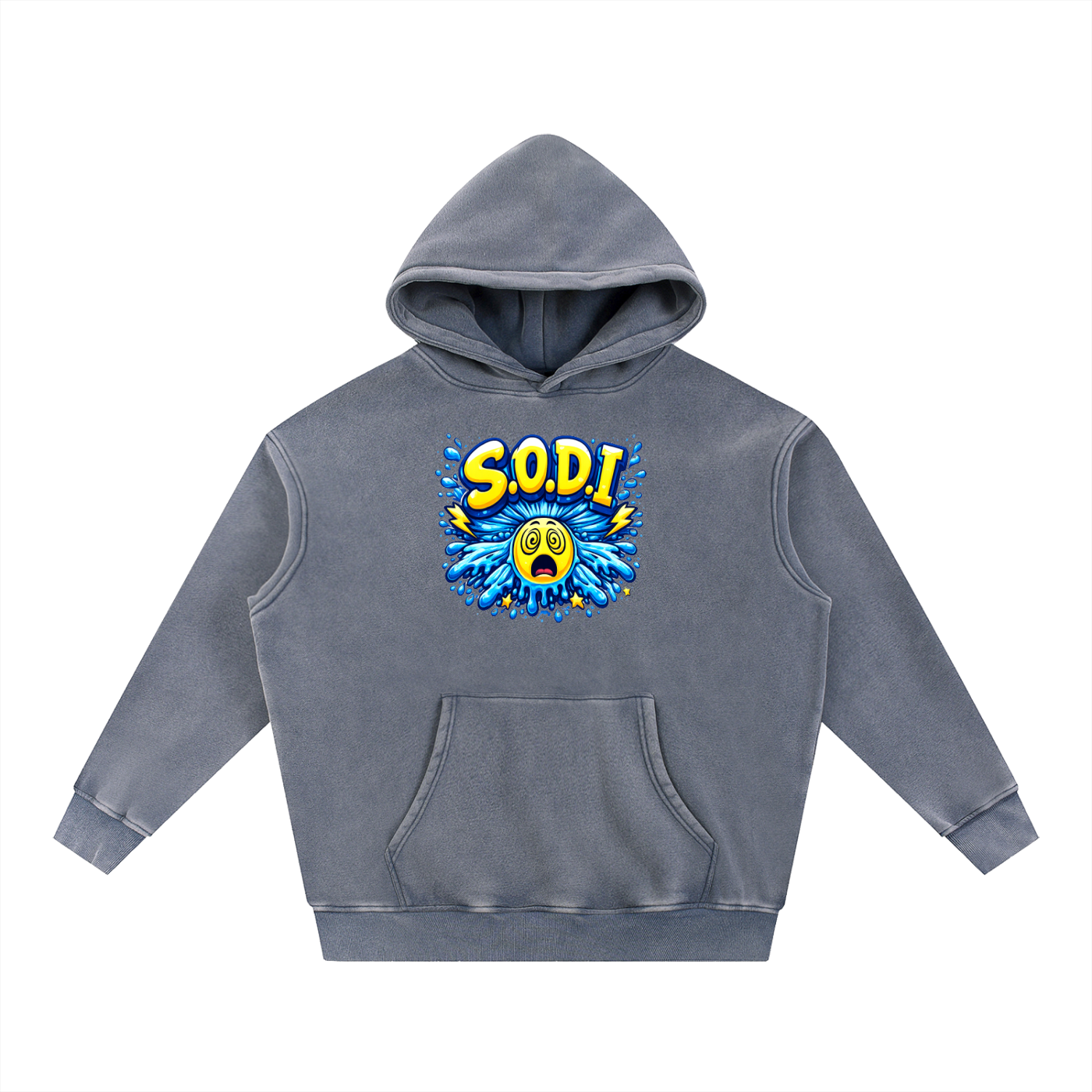 Snow Wash Fleece Oversize Hoodie