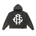 Vintage Washed Frayed-Hem Hoodie