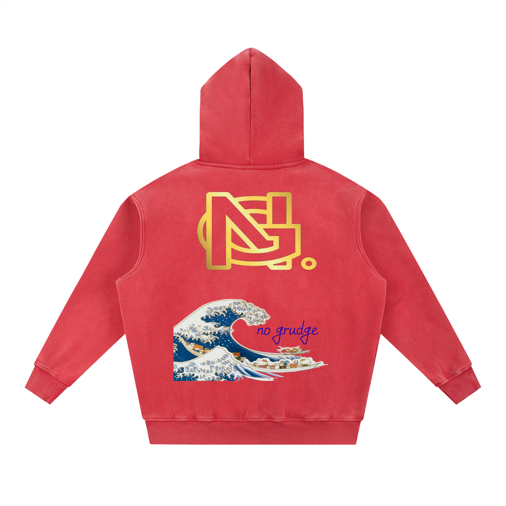 Snow Wash Fleece Oversize Hoodie