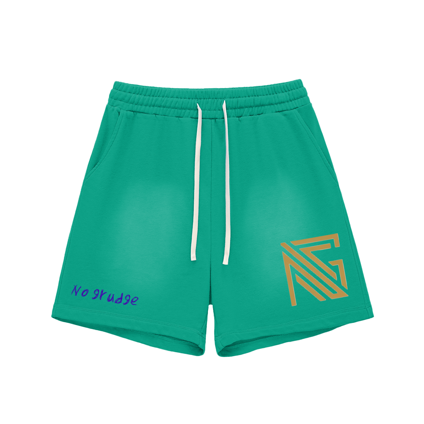Sun Fade Raw Edge Cotton Shorts