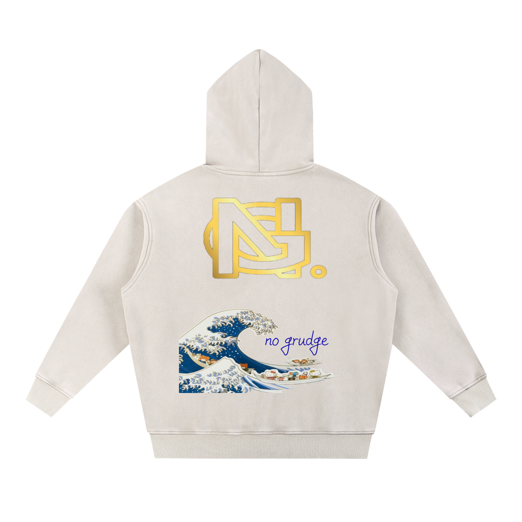Snow Wash Fleece Oversize Hoodie