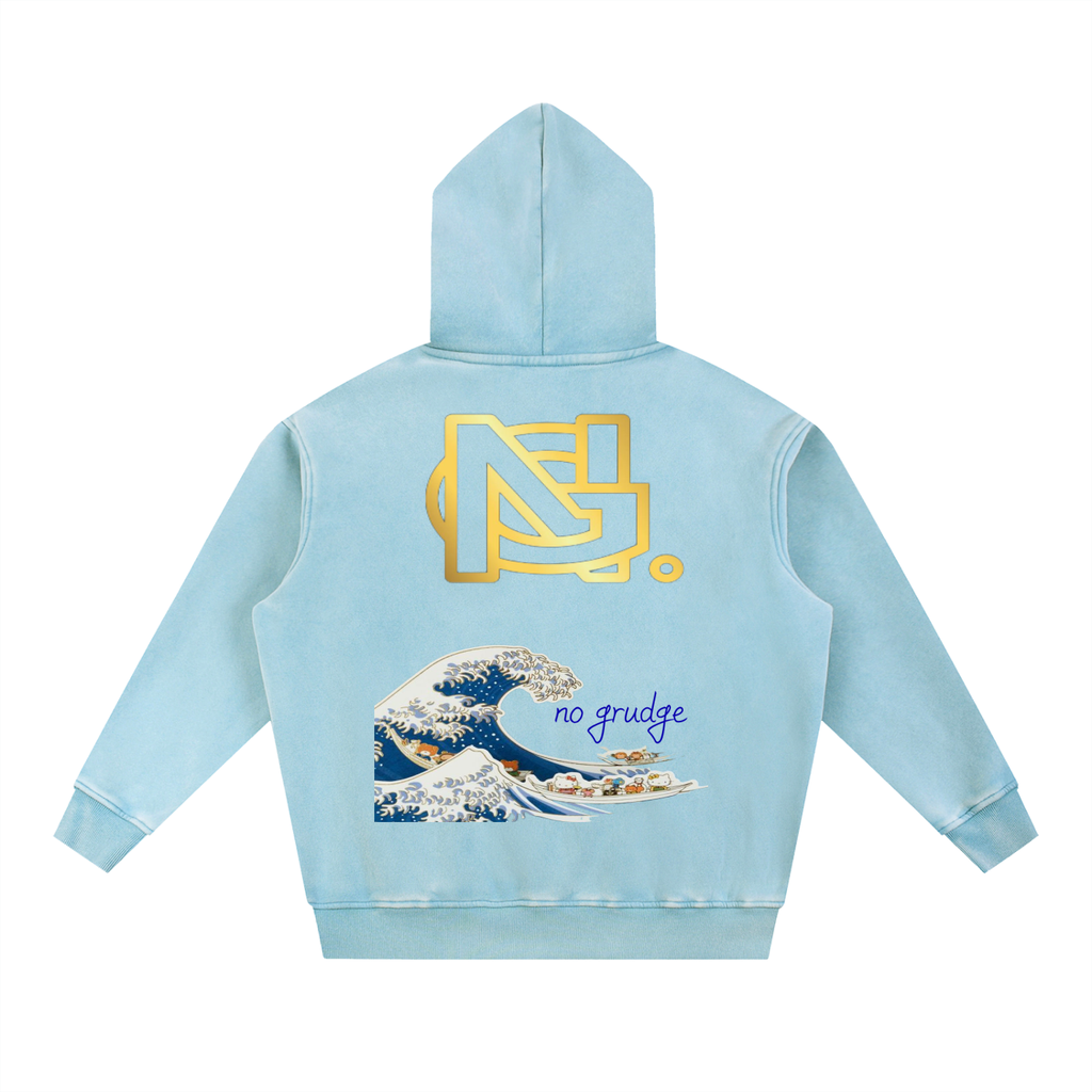 Snow Wash Fleece Oversize Hoodie