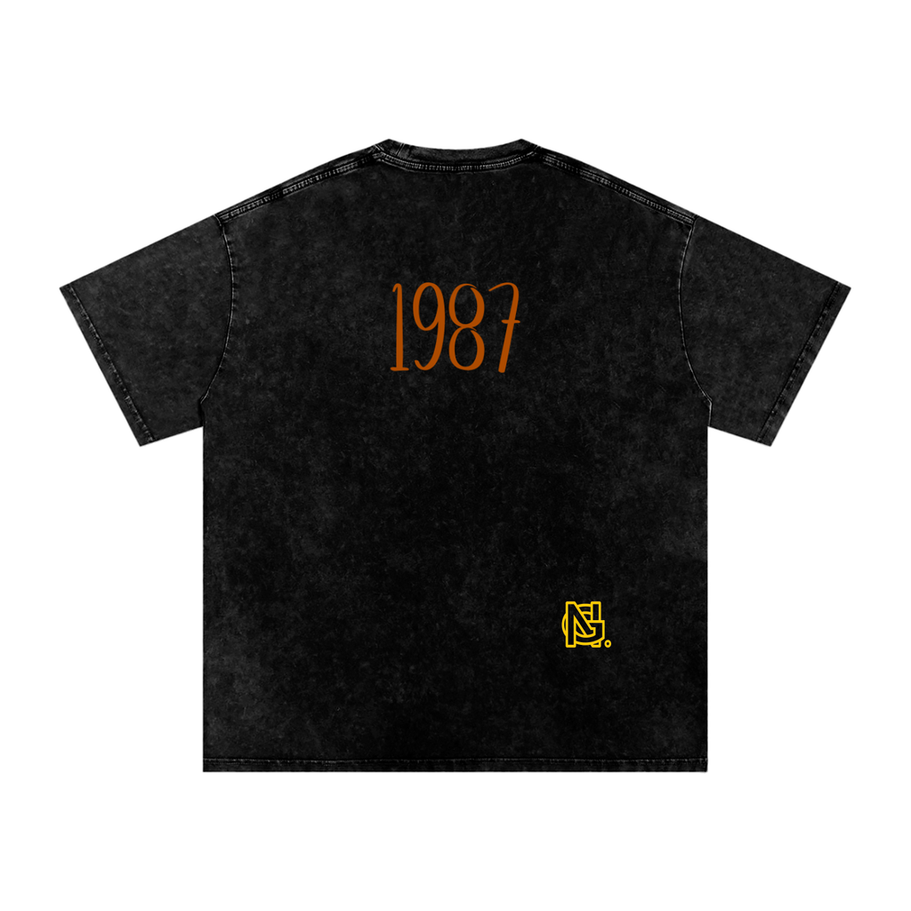 Snow Washed Oversized Cotton T-Shirt