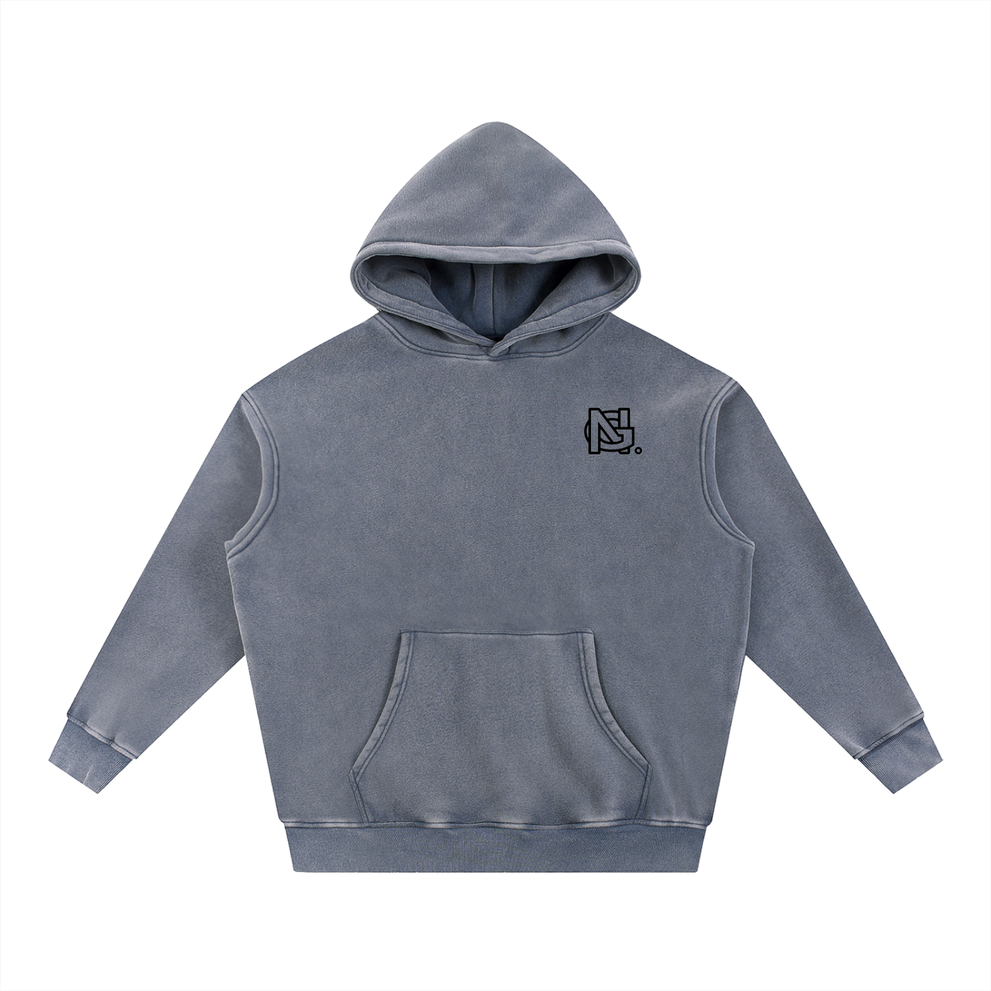 Snow Wash Fleece Oversize Hoodie