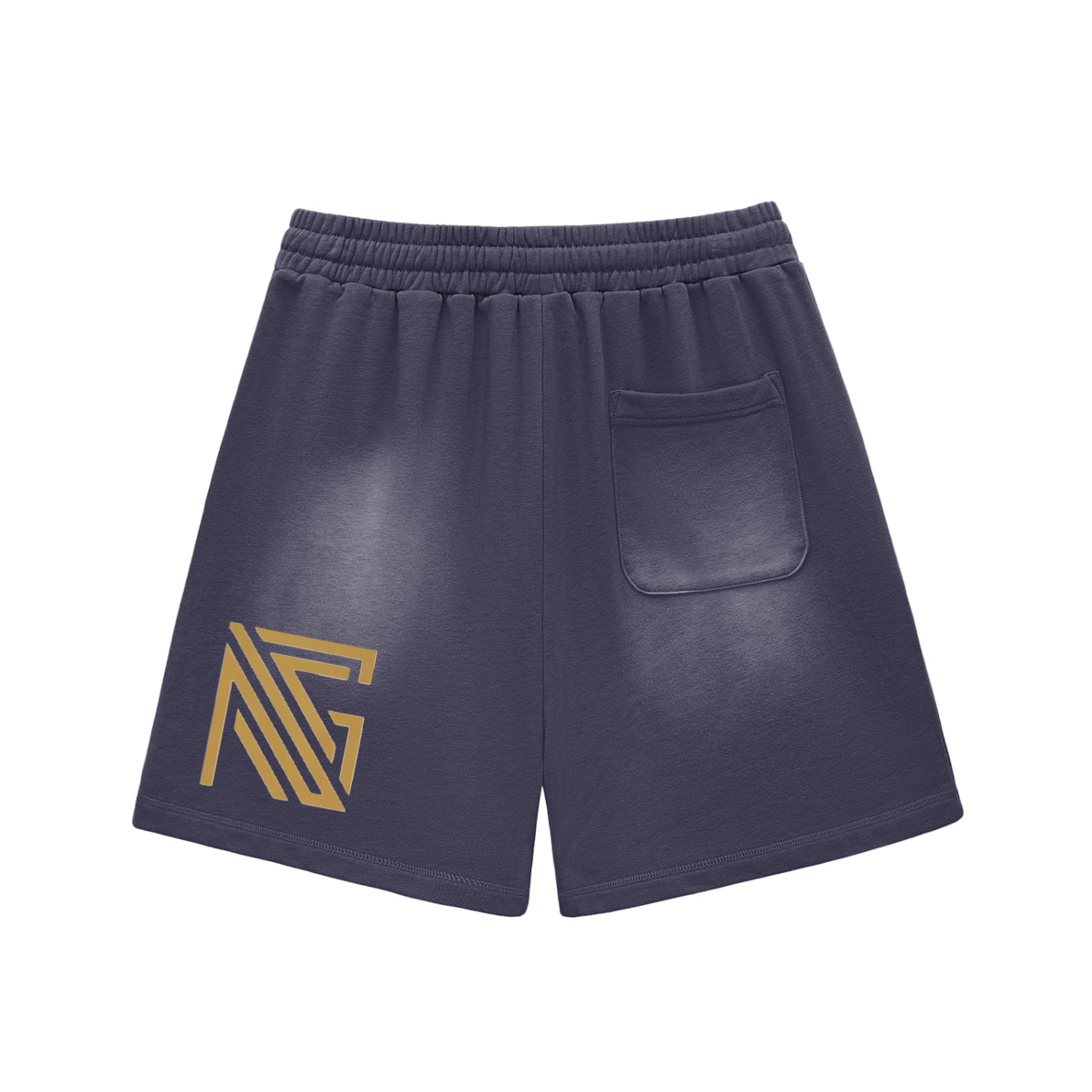 Sun Fade Raw Edge Cotton Shorts