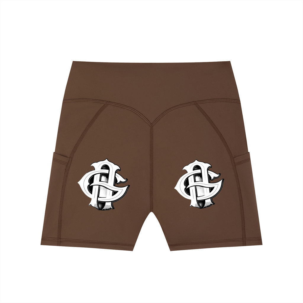 Women's High-Waisted Pocket Biker Shorts