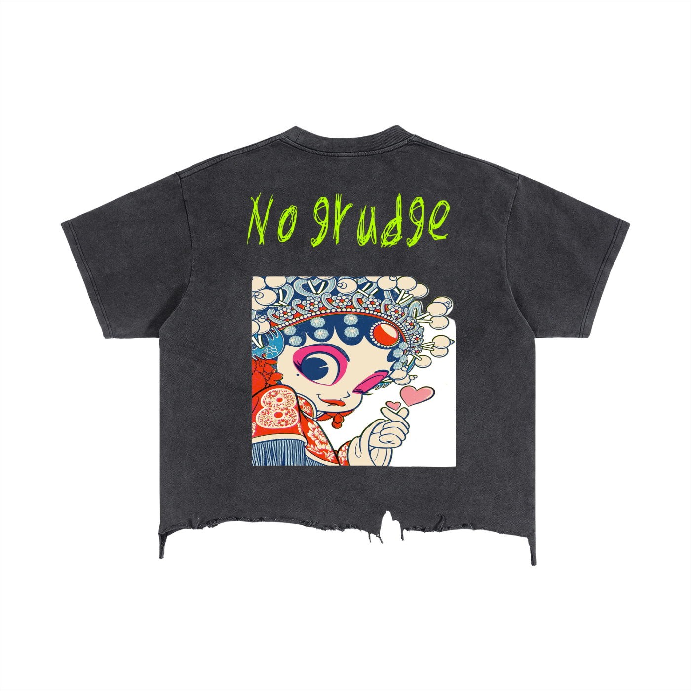 Vintage Wash Boxy Distressed Hem T-Shirt