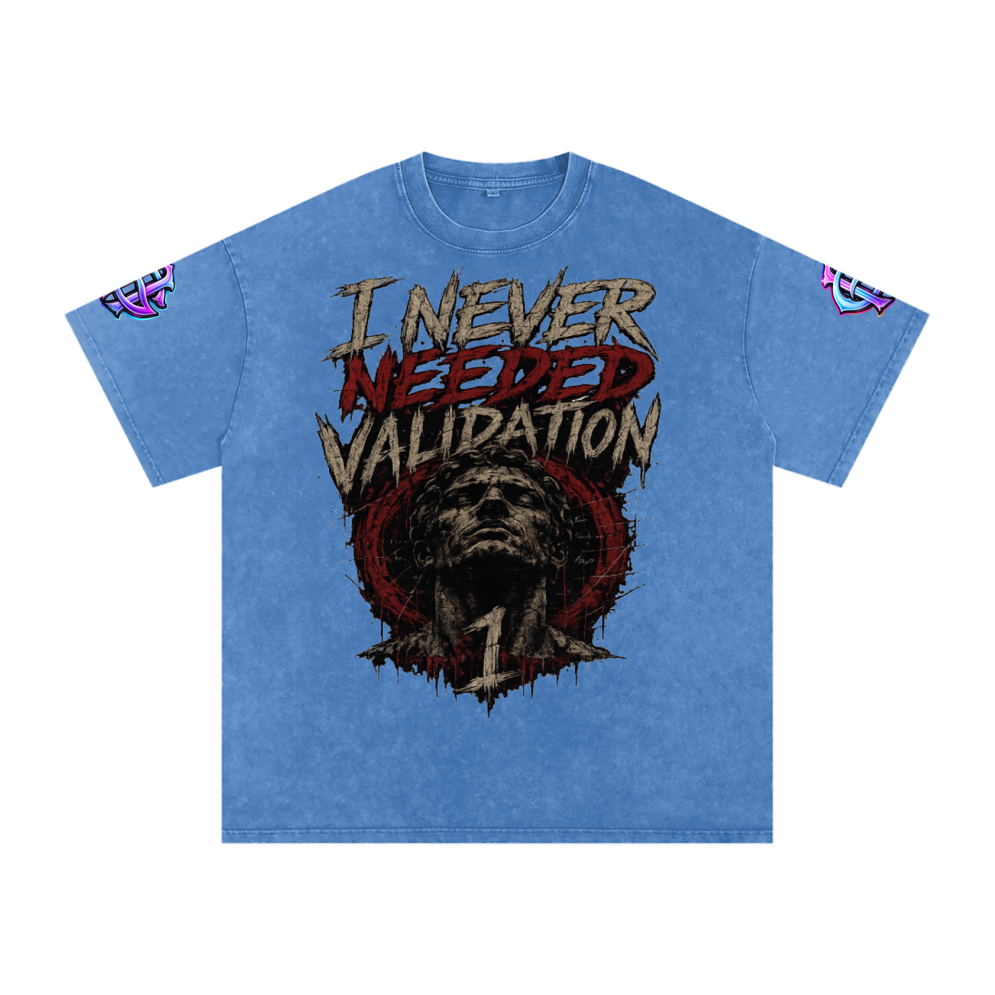 Snow Washed Oversized Cotton T-Shirt