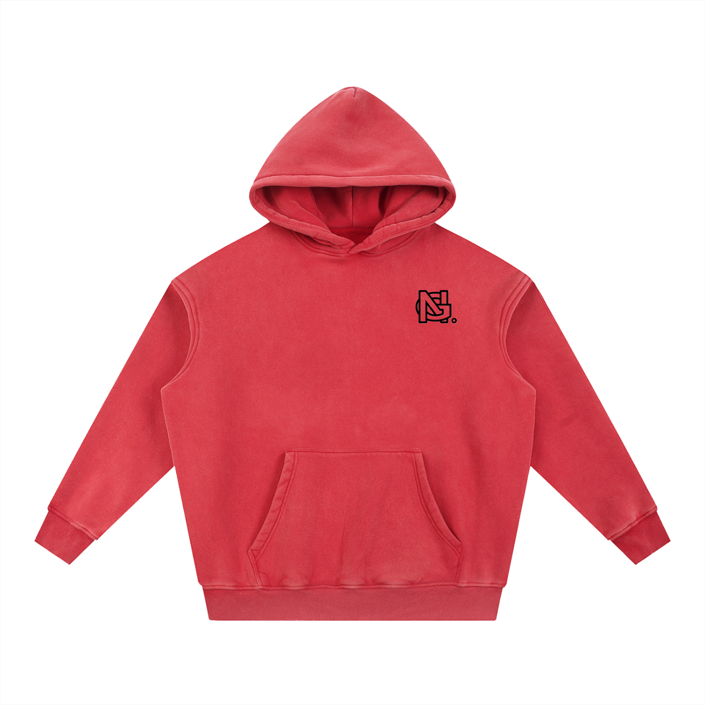 Snow Wash Fleece Oversize Hoodie