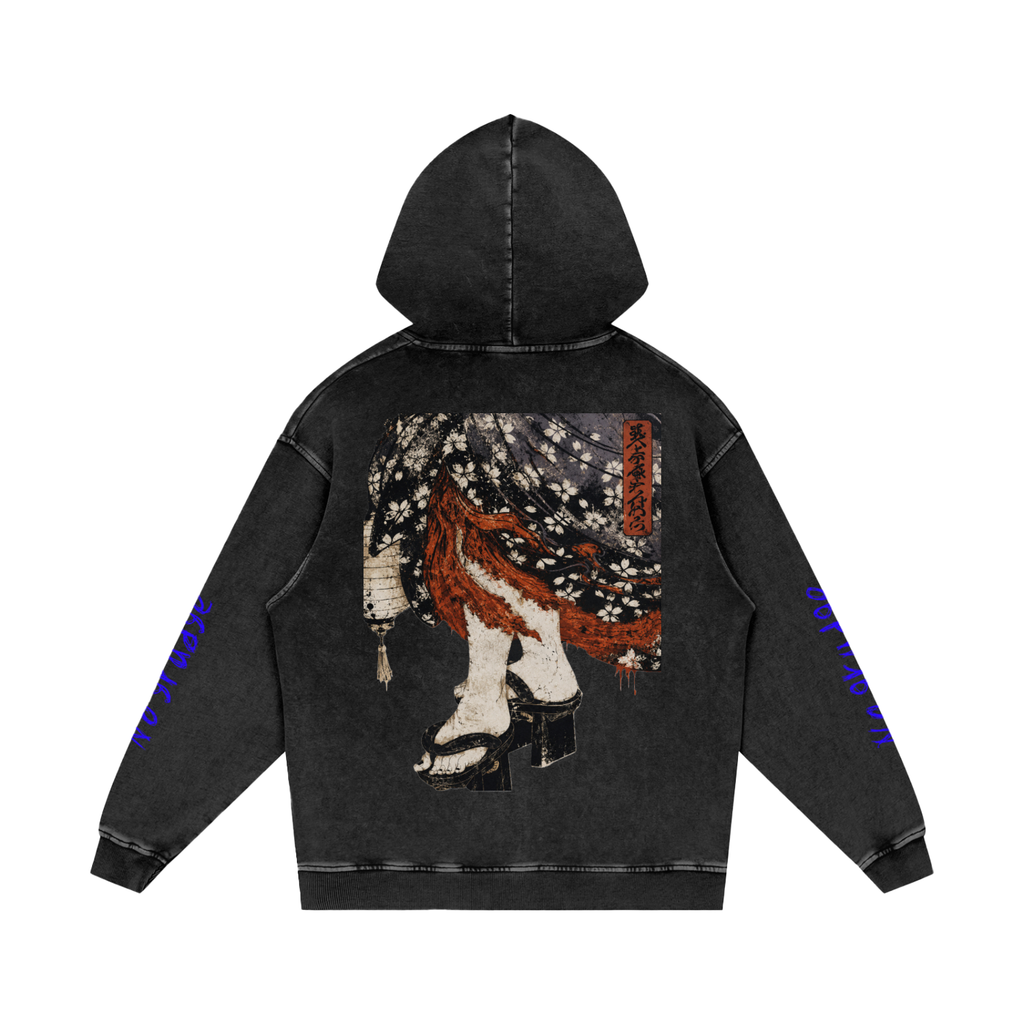 Snow Washed Loose Cotton Hoodie