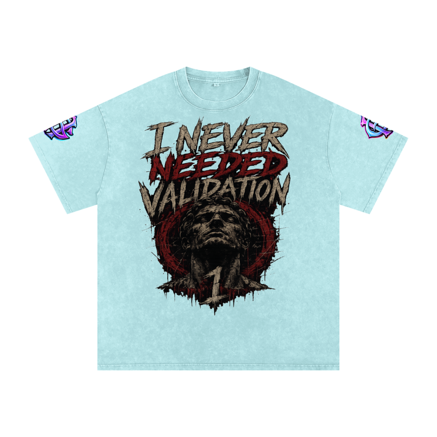 Snow Washed Oversized Cotton T-Shirt