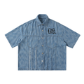 Distressed Wash Short-Sleeve Shirt