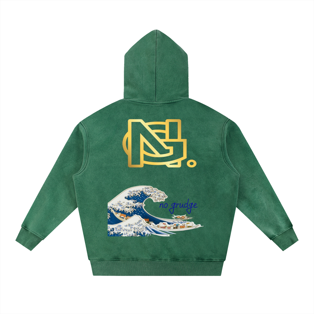 Snow Wash Fleece Oversize Hoodie