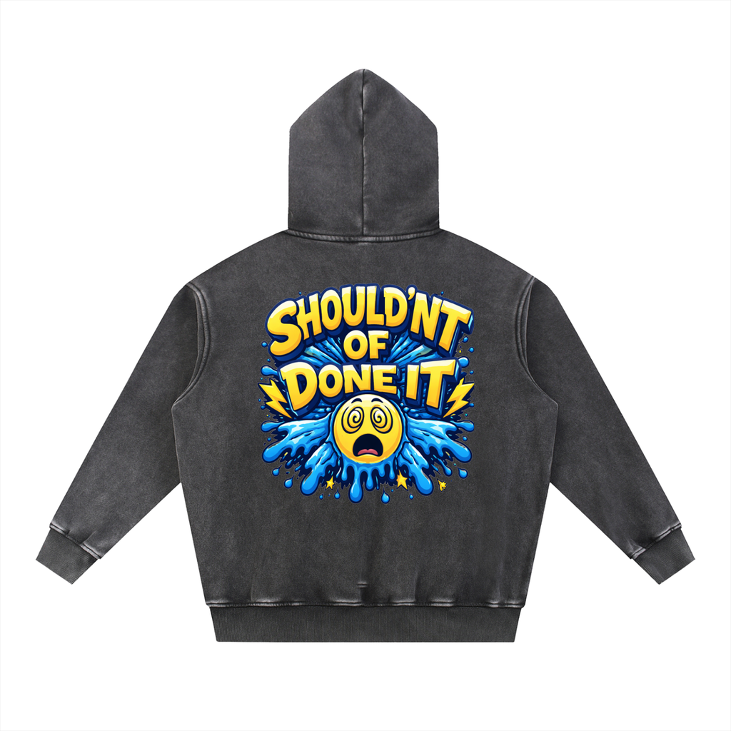 Snow Wash Fleece Oversize Hoodie