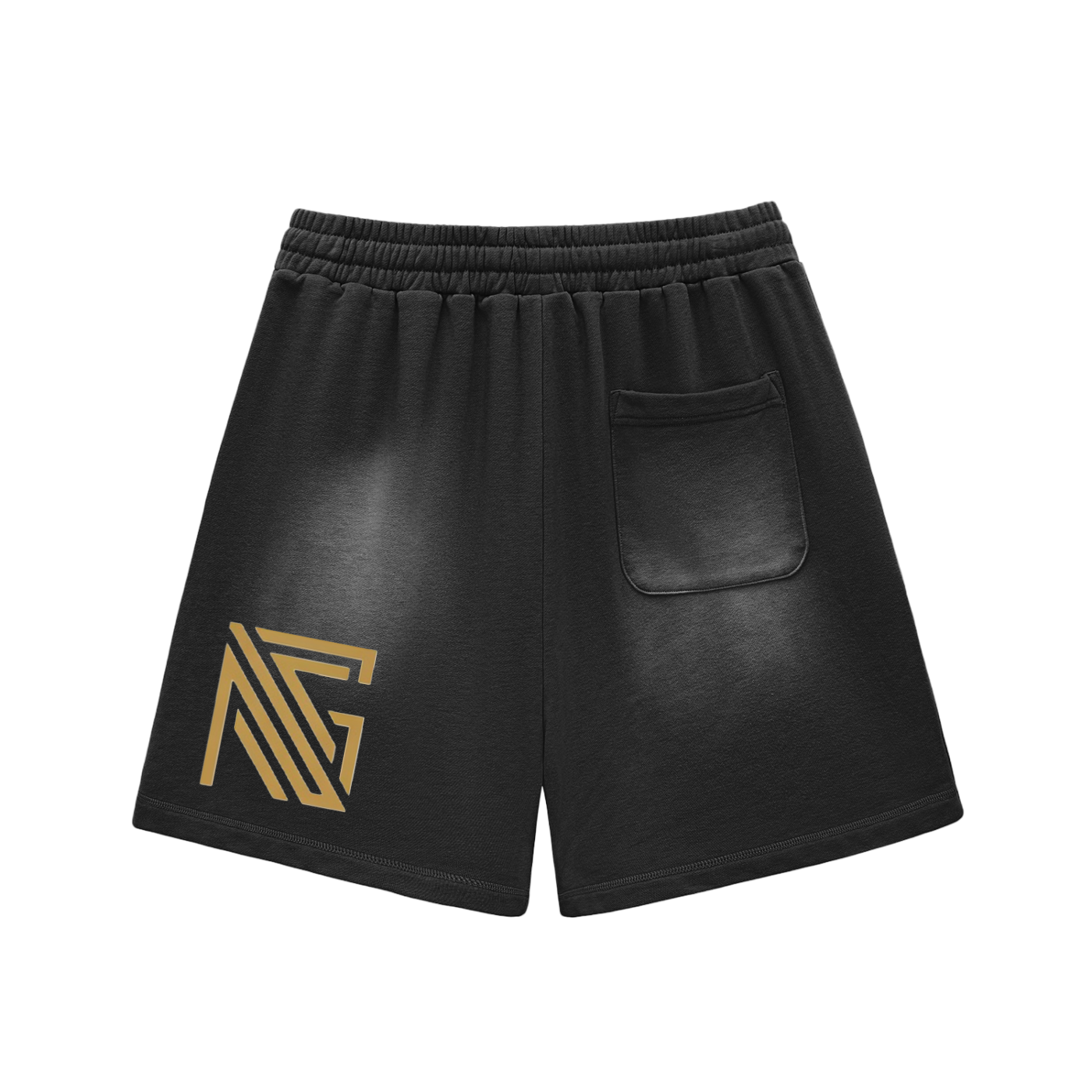 Sun Fade Raw Edge Cotton Shorts