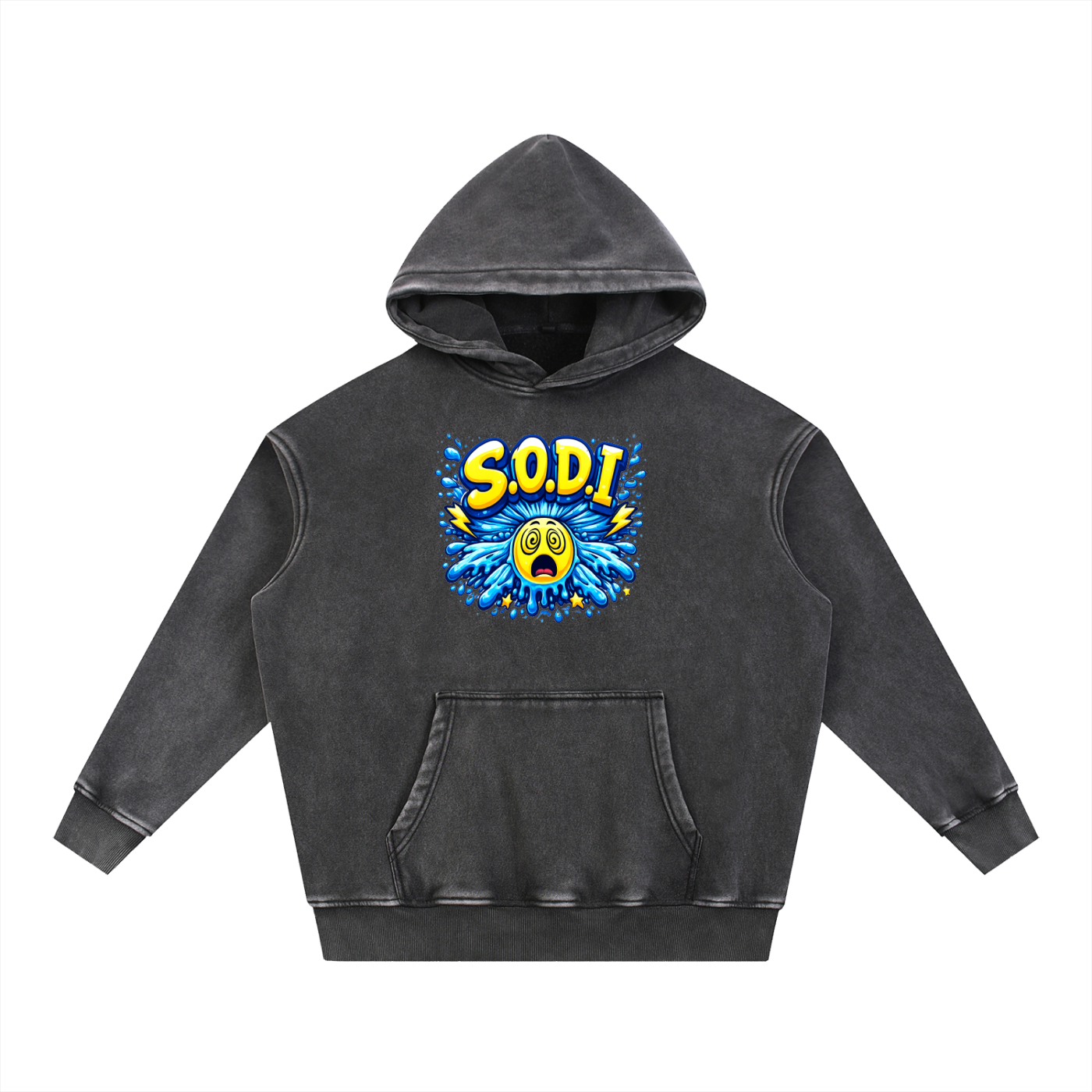 Snow Wash Fleece Oversize Hoodie