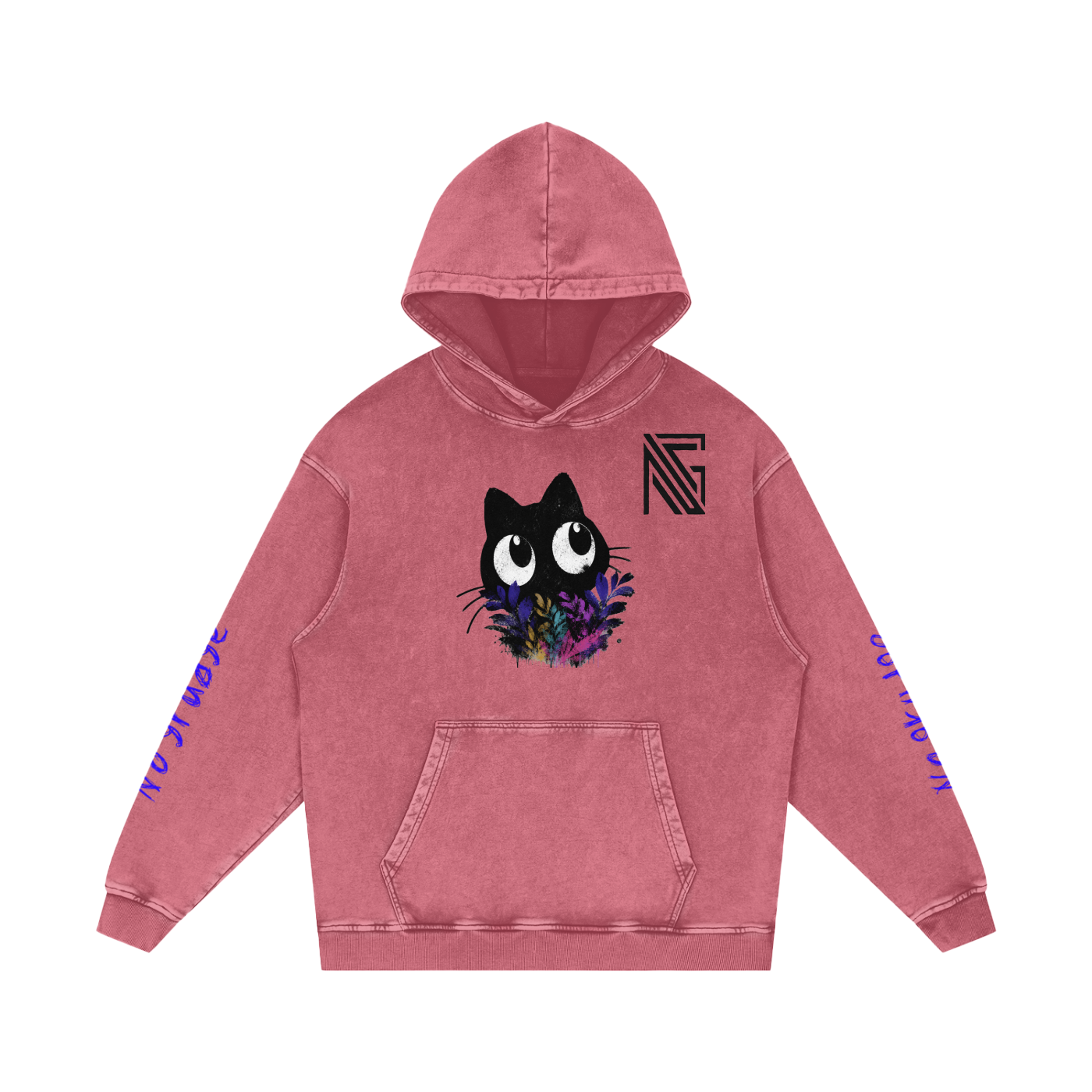 Snow Washed Loose Cotton Hoodie