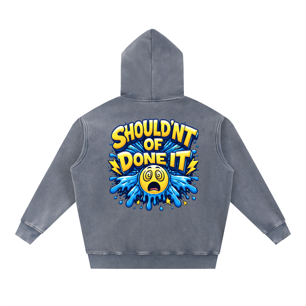 Snow Wash Fleece Oversize Hoodie