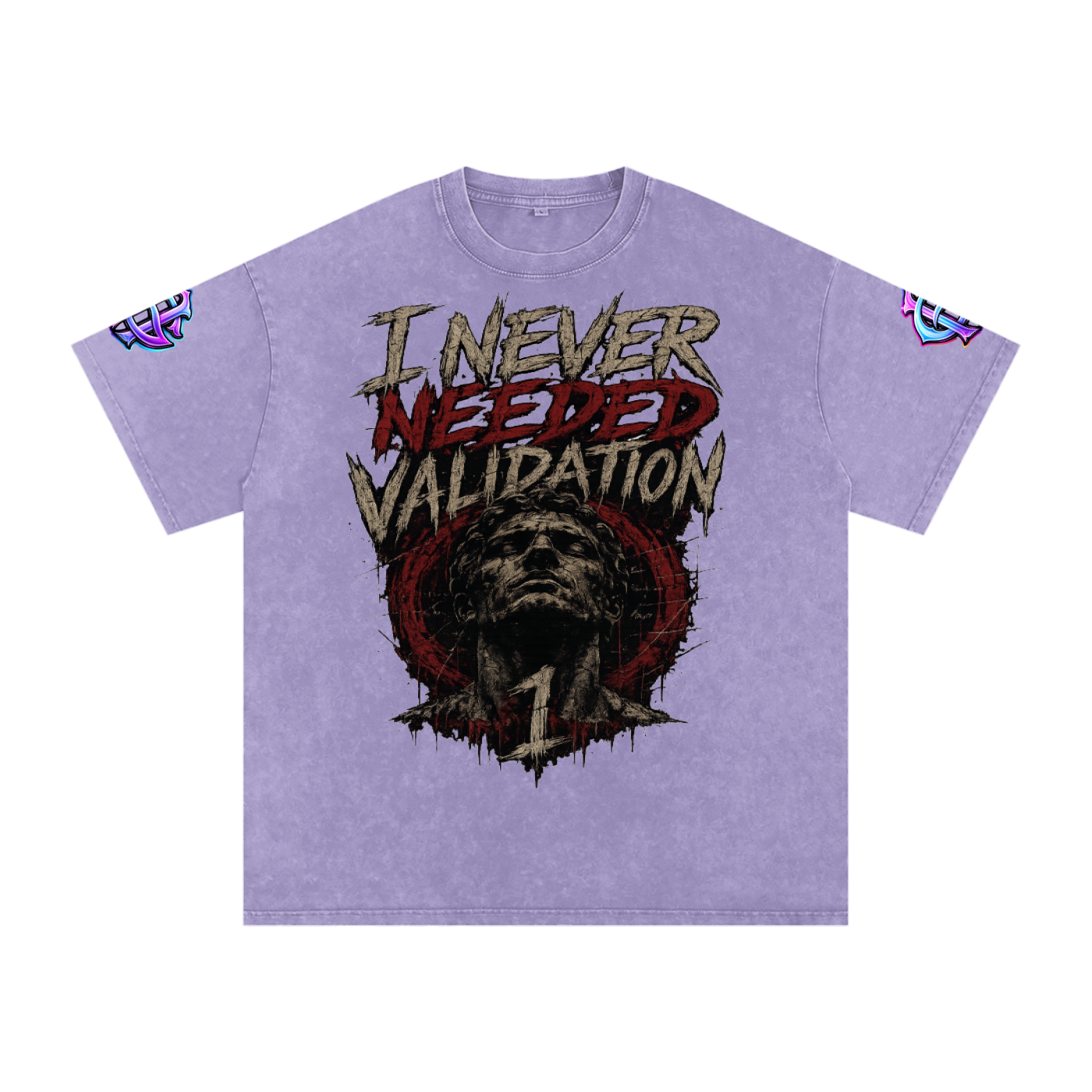 Snow Washed Oversized Cotton T-Shirt