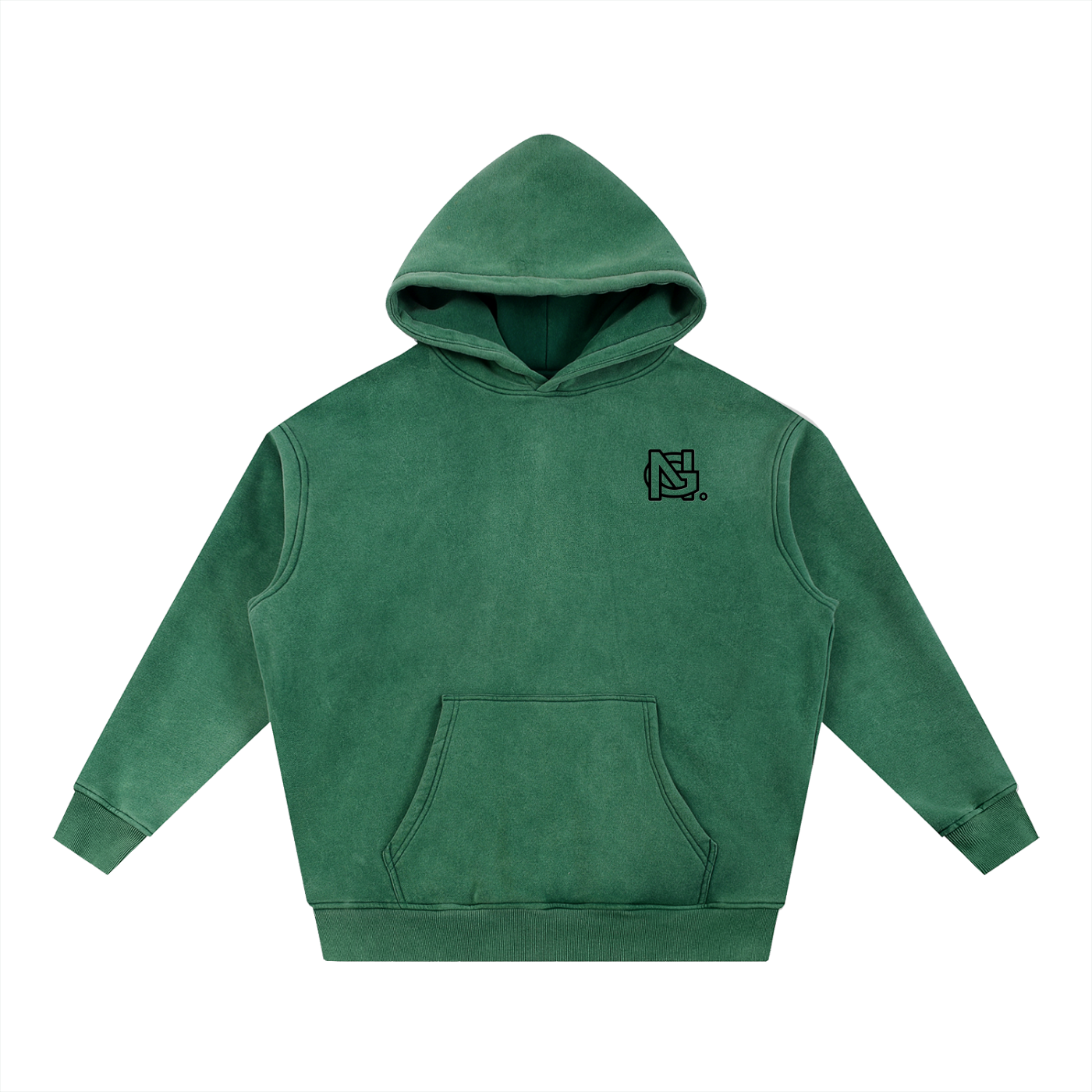 Snow Wash Fleece Oversize Hoodie