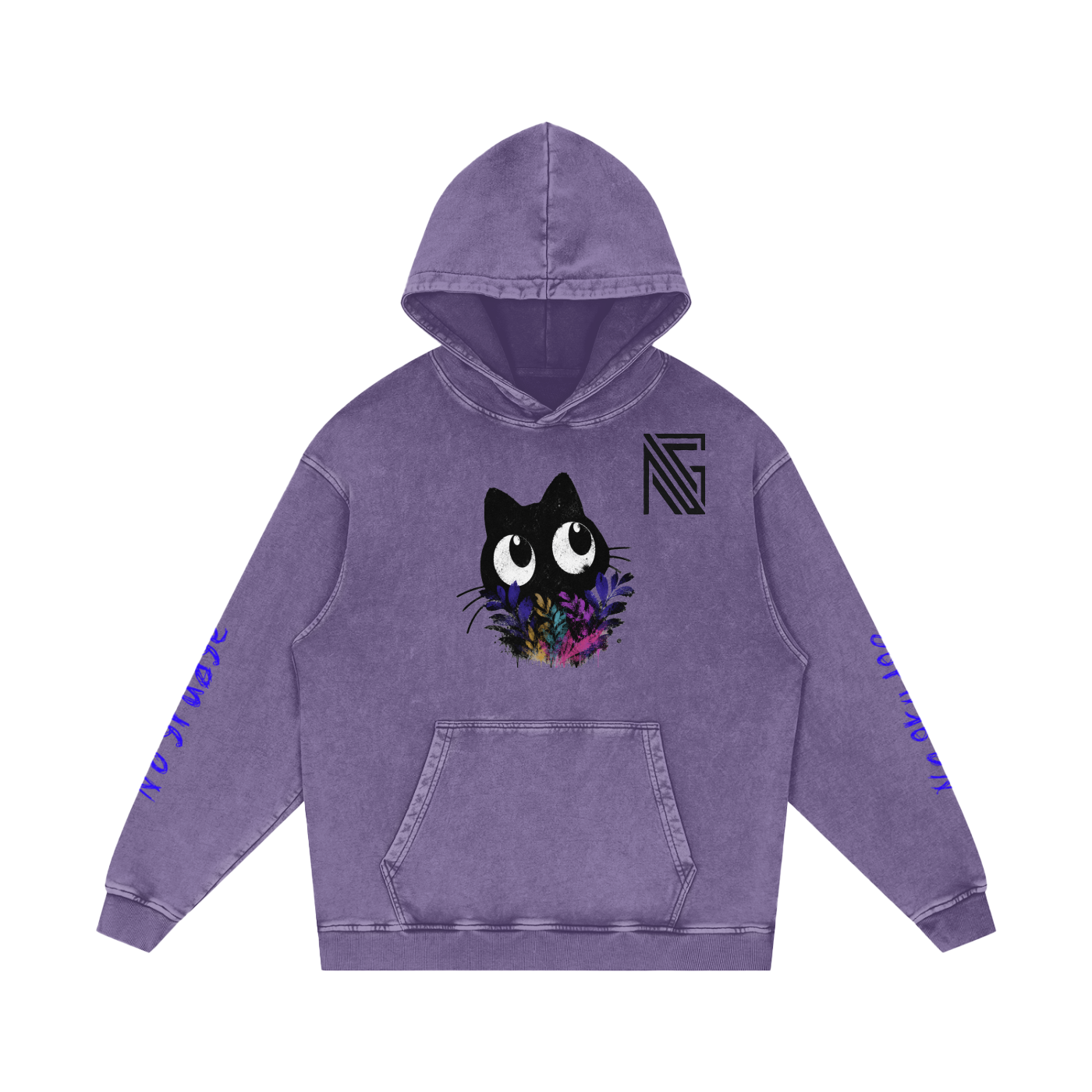 Snow Washed Loose Cotton Hoodie