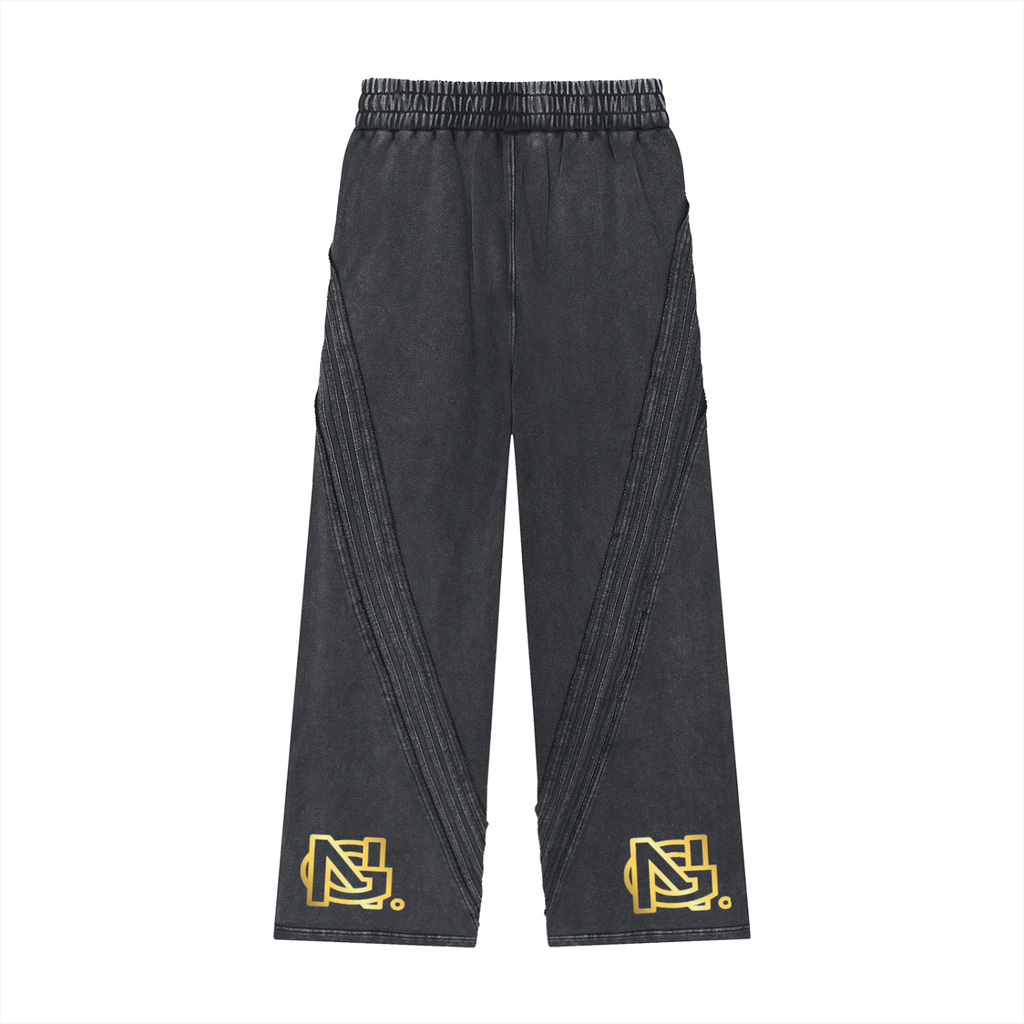Snow Washed Tape Raw Edge Sweatpants