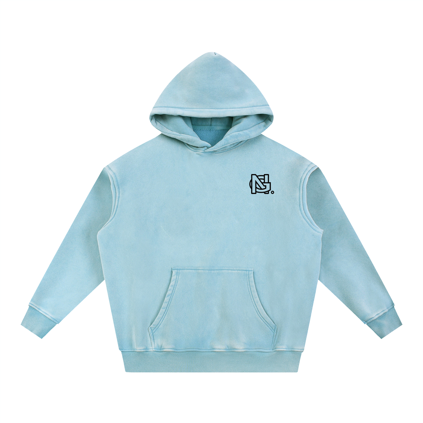 Snow Wash Fleece Oversize Hoodie