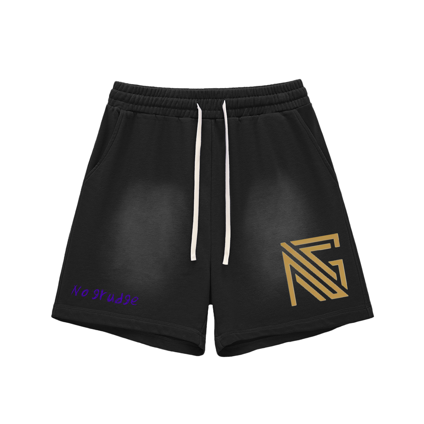 Sun Fade Raw Edge Cotton Shorts