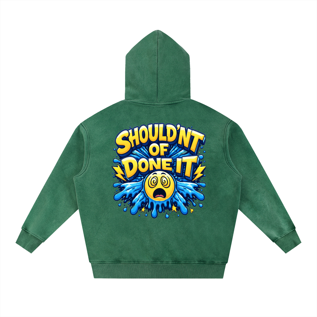 Snow Wash Fleece Oversize Hoodie